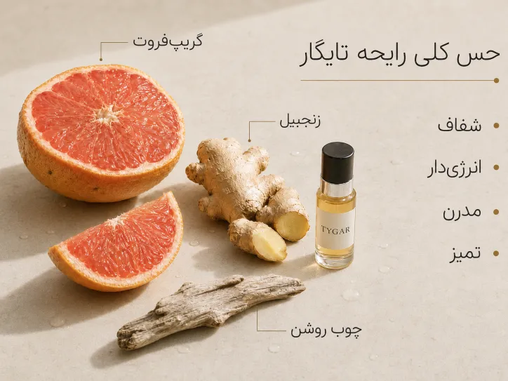 بررسی نت های غالب رایحه عطر خنک مردانه بولگاری تایگار